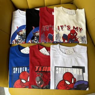 2025 Southeast Asia Cartoon Kids Short Sleeve European American Children's T-Shirt Hero New Summer Foreign Trade Series Cross-Border