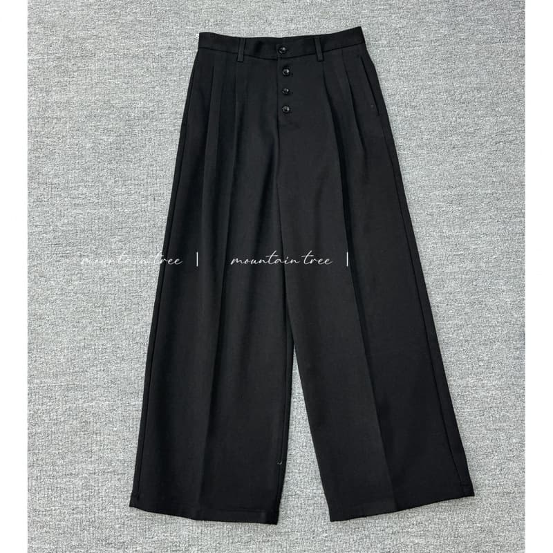 Heavyweight Pleated Trousers TR Blend Draped Casual Pants Four-Pleat A-Line Wide-Leg Commuter Long Pants Casual Versatile