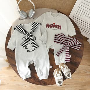 Baby Bodysuit Spring Long-Sleeve Onesie, Baby Girl Cute Outdoor Winter Clothes Spring Wear