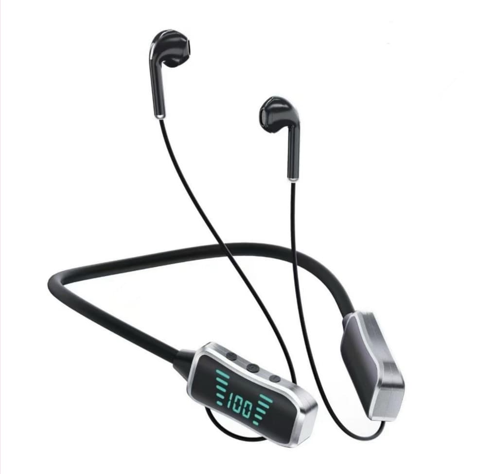 New Neckband Bluetooth Headphones KL50 Sports Headphones G58 Karaoke Ear Return Headphones Smart Digital Display Card Headphones