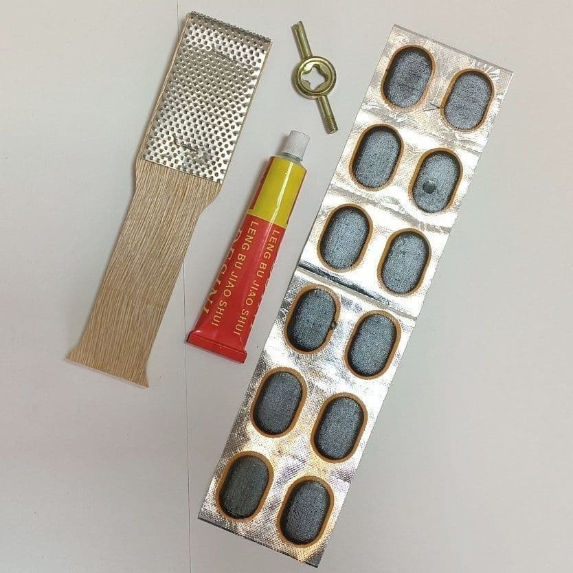 Patch film tire repair tool set bicycle motorcycle electric vehicle tire repair rubber special for electric bicycles