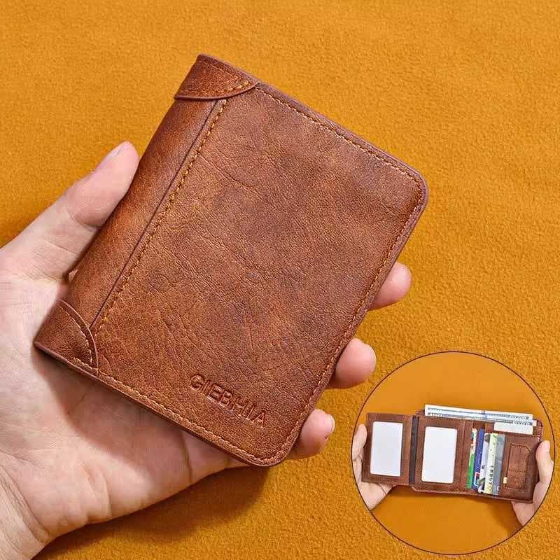 2026 New Men's Wallet Short Wallet Men's Multifunctional Driver's License Integrated Card Bag Ultra-Thin Student Wallet