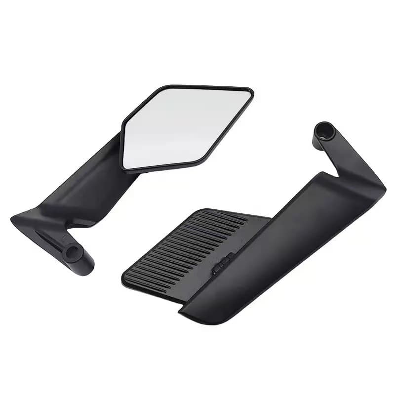 Motorcycle Electric Vehicle Modified New Style Wind Deflector Large Mirror Folding Rearview Mirror Blue Glass Wind Deflector Reflector