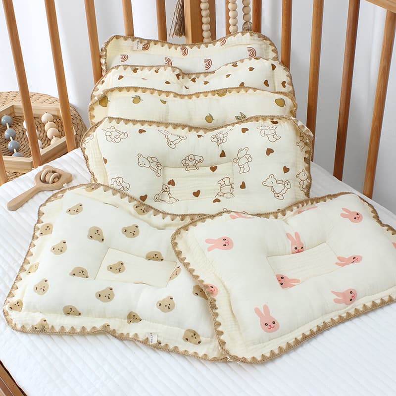 Newborn Pillow, Baby Breathable Shaping Pillow, Flat Head Correction, Pure Cotton Memory Foam