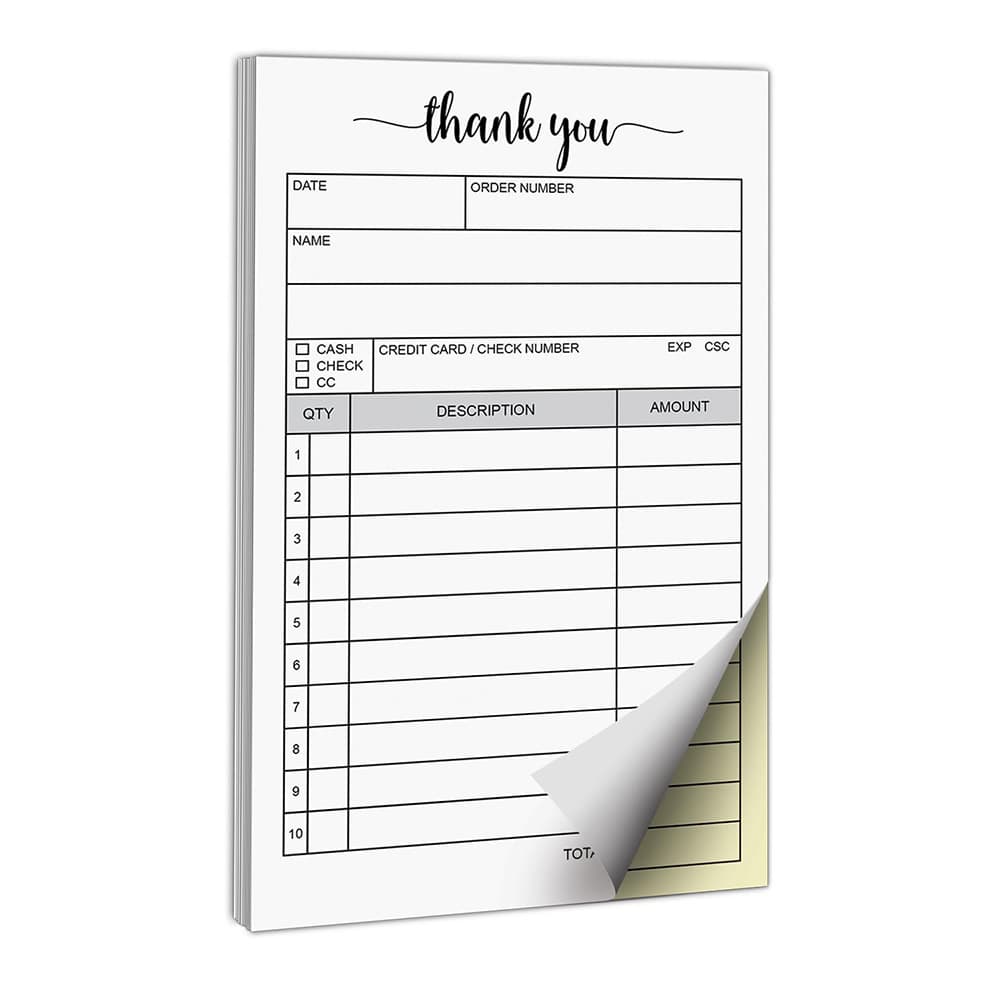 Amazon Best-Selling Receipt, Warehouse In/Out, Purchase Order, Wholesale Purchase Order - Two-Ply Carbonless Auto-Copy Form