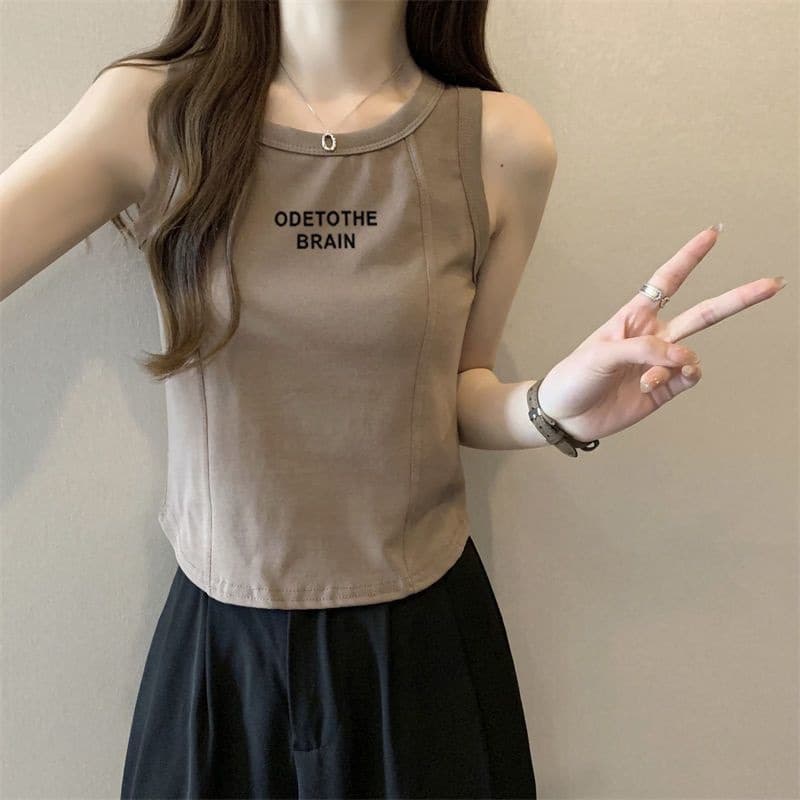 Single/Two Pieces Cotton Large Size Bottoming Camisole Women's Summer Slimming Sleeveless Top Covering Side Breasts