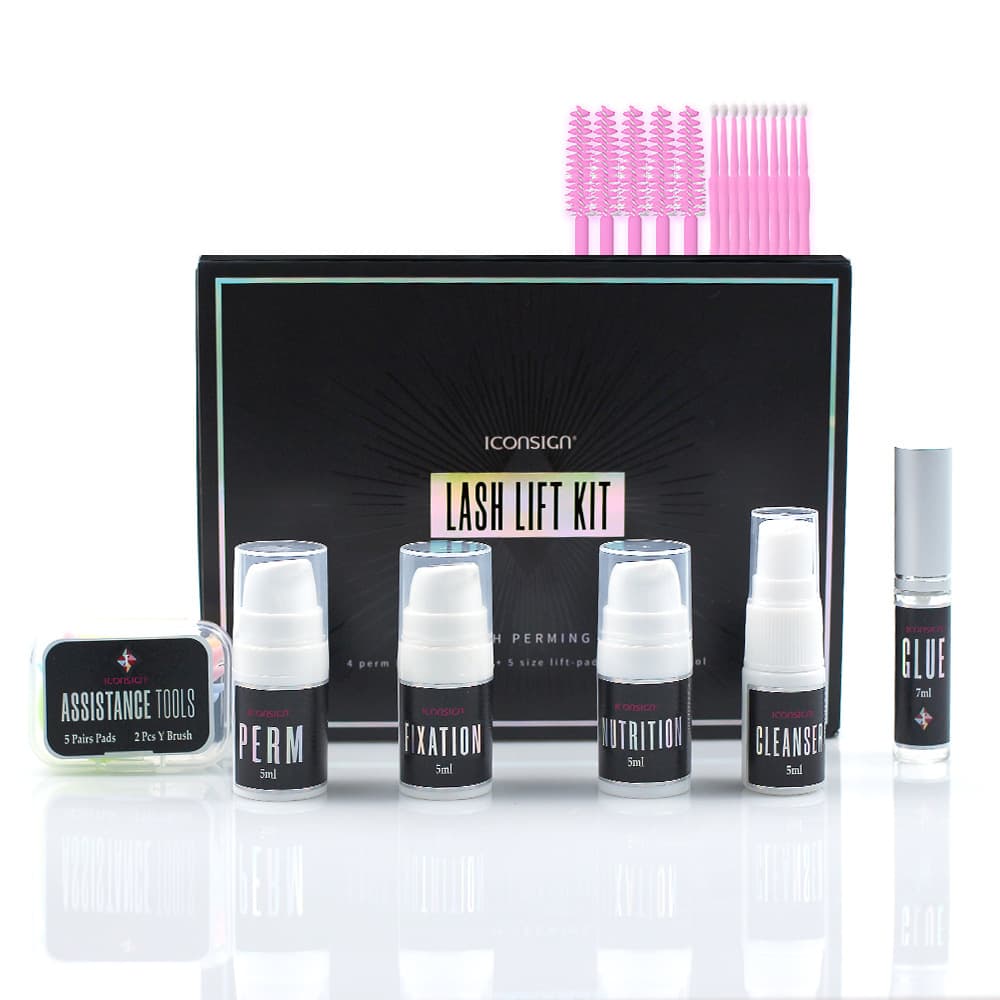 Cross-Border Two-In-One Eyelash Keratin Set, Gentle and Long-Lasting Styling, Cold Perm for Curling Eyelashes and Eyebrows, Easy Perm Application