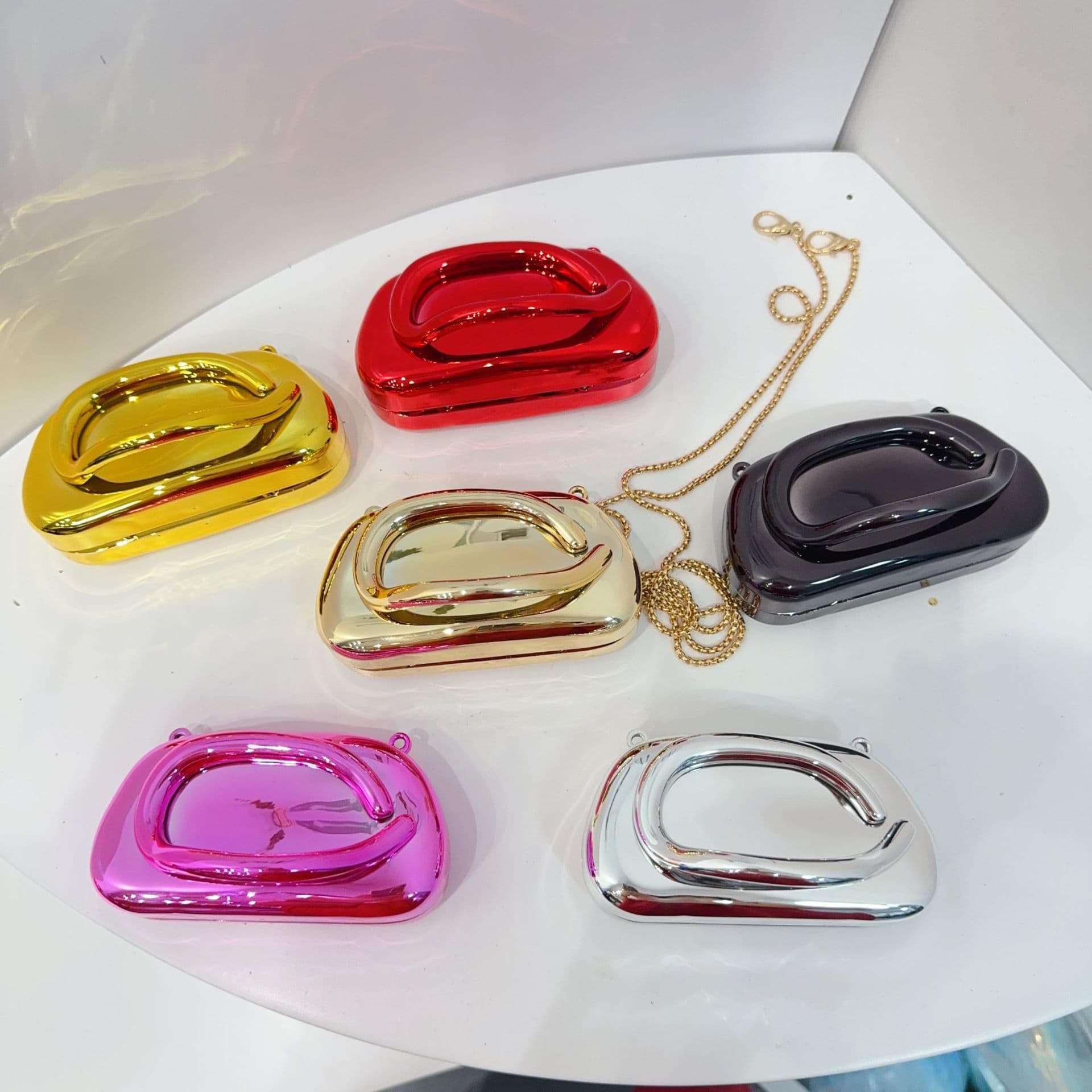 2025 Cross-border Influencer Mini Chain Coin Evening Bag Acrylic Bag Mini Lipstick Bag Handbag Crossbody Bag