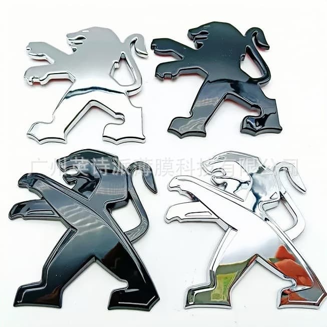 Suitable for Peugeot car logo modification personalized 3D creative Peugeot logo car stickers rear tail logo car decorative sticker accessories