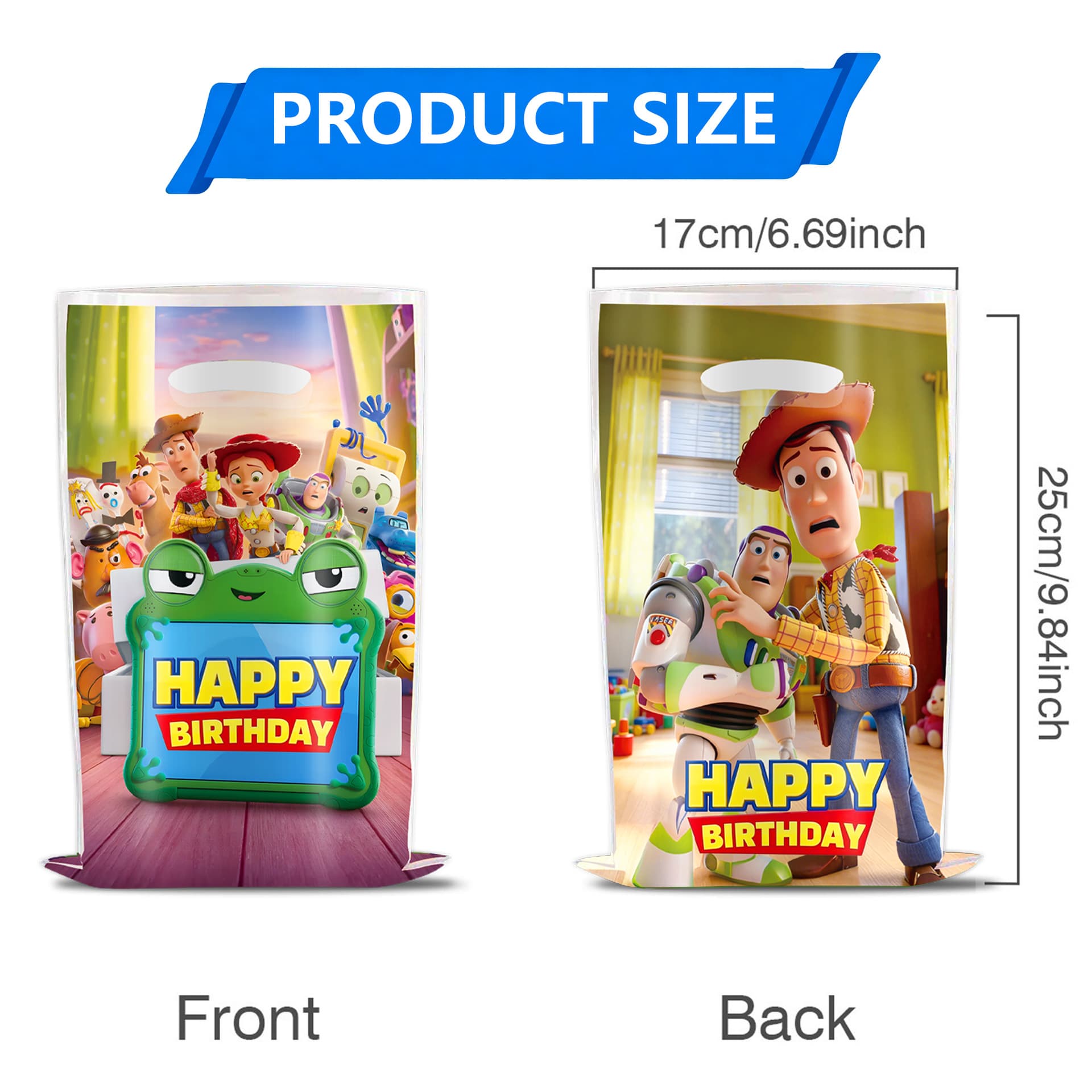 Toy Story Theme Kids Birthday Party Decoration Set with Banner, Balloons, Cake Toppers, and Scene Decorations