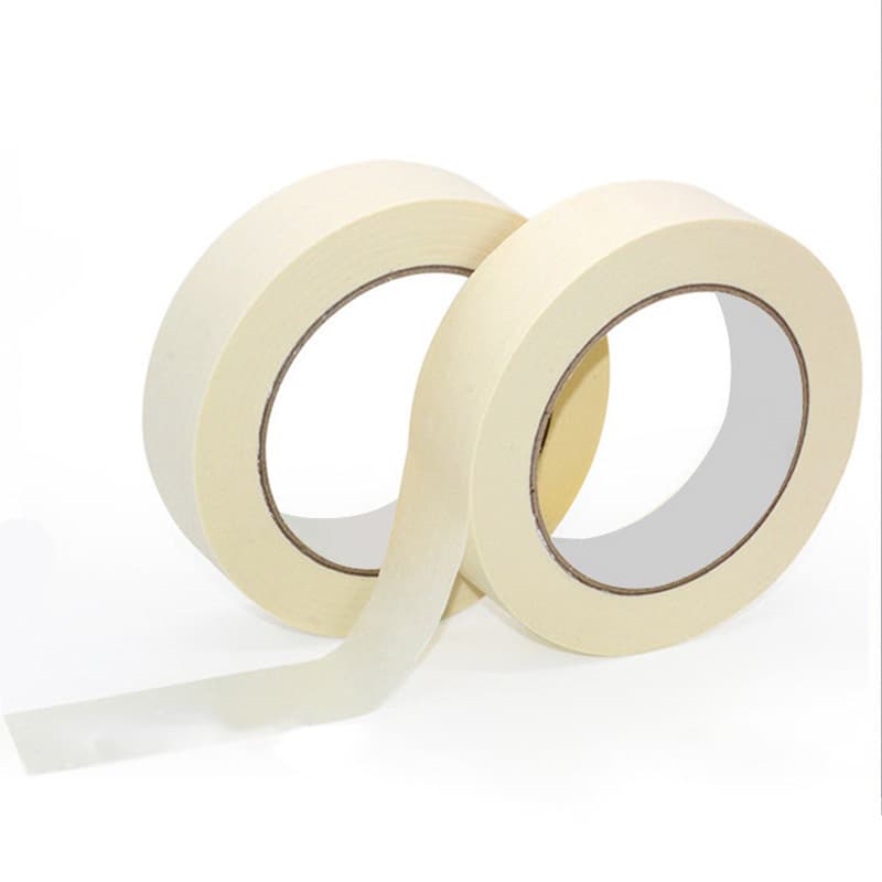 White Medium-High Tack Masking Tape Crepe Paper Decorative Covering Caulk Spray Paint Color Separation Single-Sided Masking Tape Wholesale