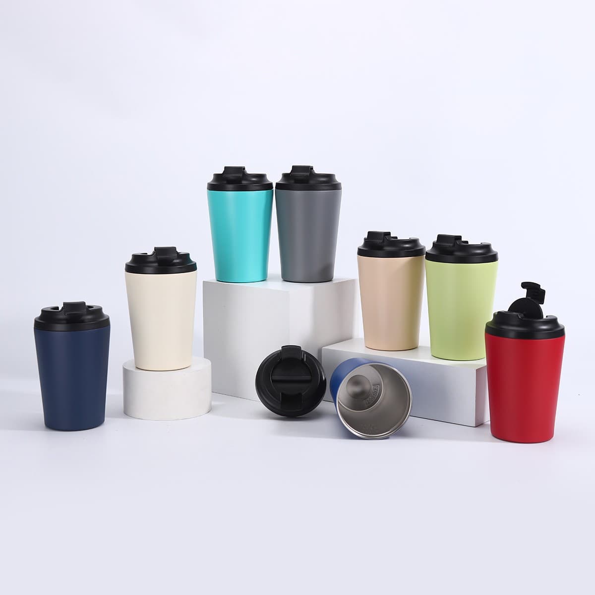 Cross-border 12oz 7th Generation Coffee Cup 304 Stainless Steel Vacuum Insulated Tumbler Simple Business Office Gift Cup Wholesale