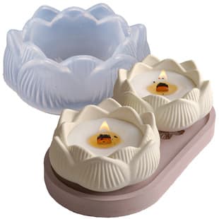 3D Lotus Storage Box Silicone Mold DIY Candle Jar Ashtray Plaster Resin Craft Creative Cake