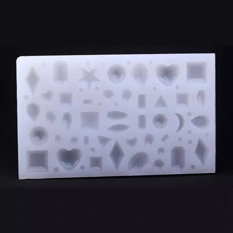 diy mirror jewelry crystal drip silicone mold love geometry moon variety of gemstone pendant mold five stars