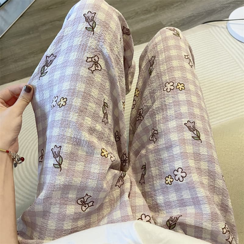 Walking Pants, Sleep Pants for Women, Spring and Autumn Long Pants, Cute Student Style, Suitable for Outdoor Wear, Summer Casual Loose Lazy Pants, Home Pants