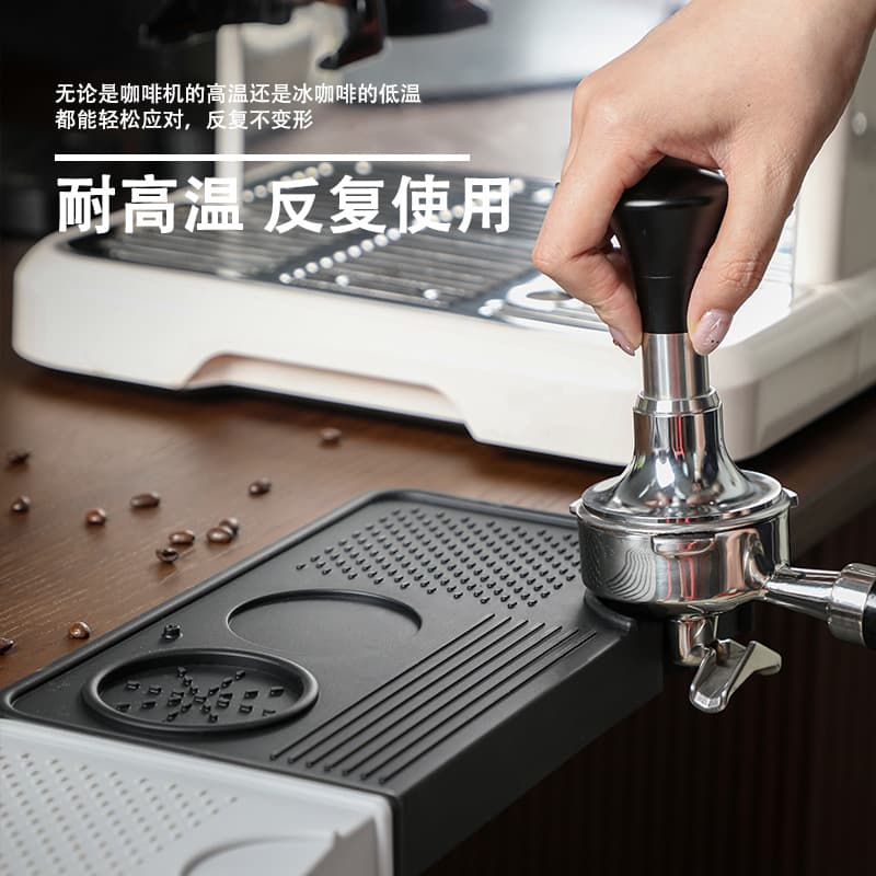 Italian Commercial Coffee Shop Tamping Mat Non-Slip Pad Coffee Tamper Base Pad Thick Silicone Anti-Slip Shock-Absorbing