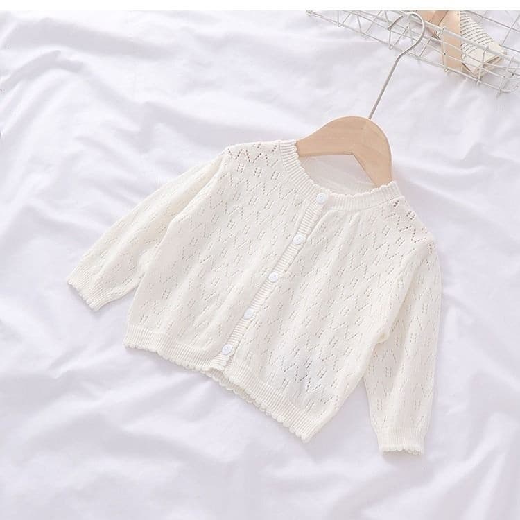 2026 New Baby Cardigan Jacket for 3-Month-Old Newborns, Air-Conditioning Shirt for 1-Year-Old Girls, Spring and Summer Thin Knitwear