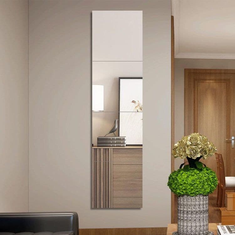 Self-adhesive Wall Mirror for Full-Length Dressing, Wall-Mounted Cabinet Door, High-Definition Acrylic Soft Mirror Sticker