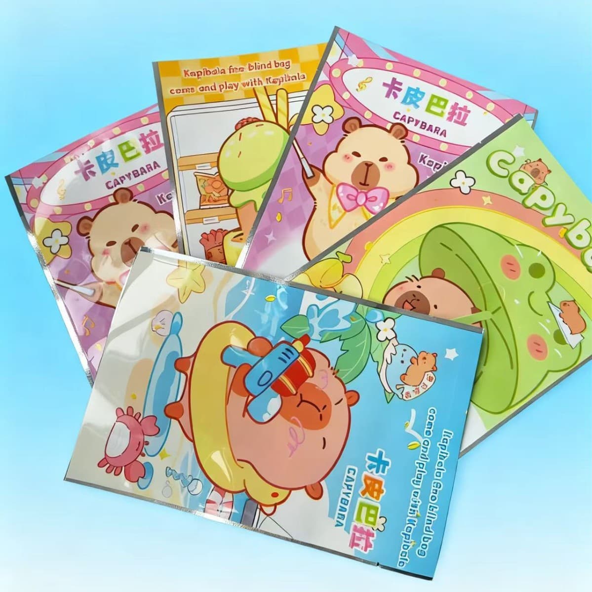 Capybara Lucky Blind Bags, Self-Sealing Cute Creative Capybara Packaging Bags for Stationery and Gifts