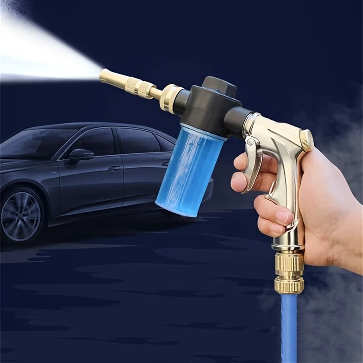 Cross-border direct selling electroplating foamer water gun high-pressure water gun household car wash rinse alloy high-pressure water gun cross-border