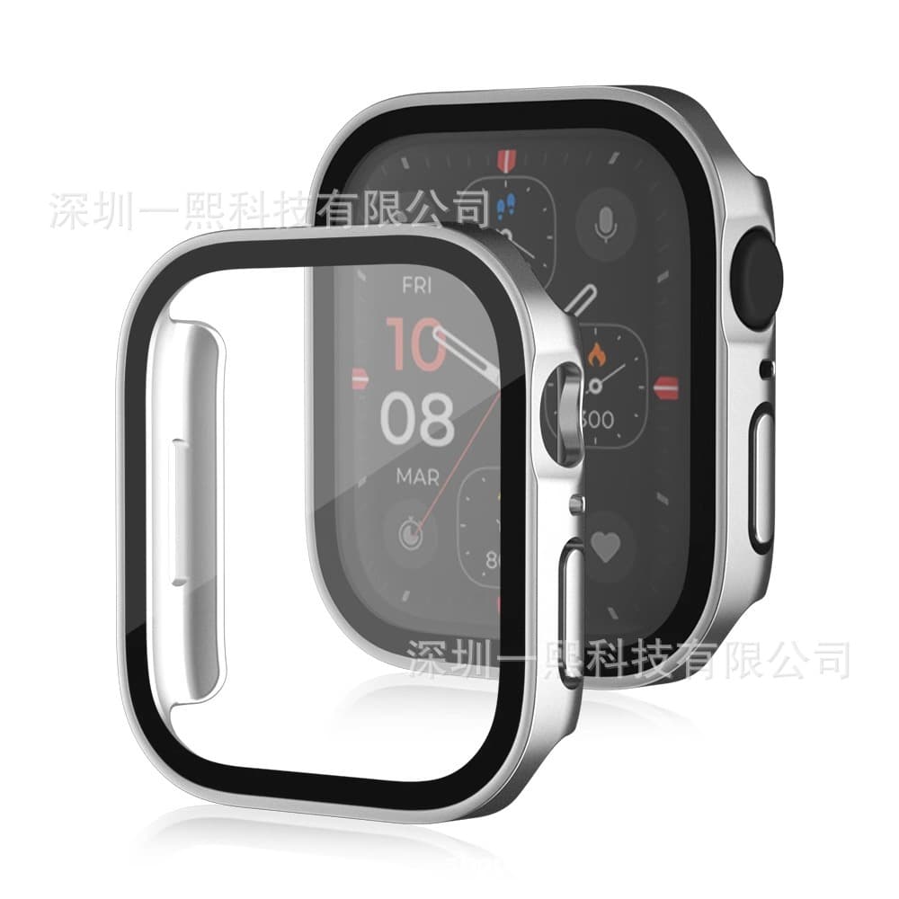 Compatible with Apple iWatch 8/S9/7 Series Apple Watch Case S10 Waterproof Frosted Integrated Straight Edge SE 65432