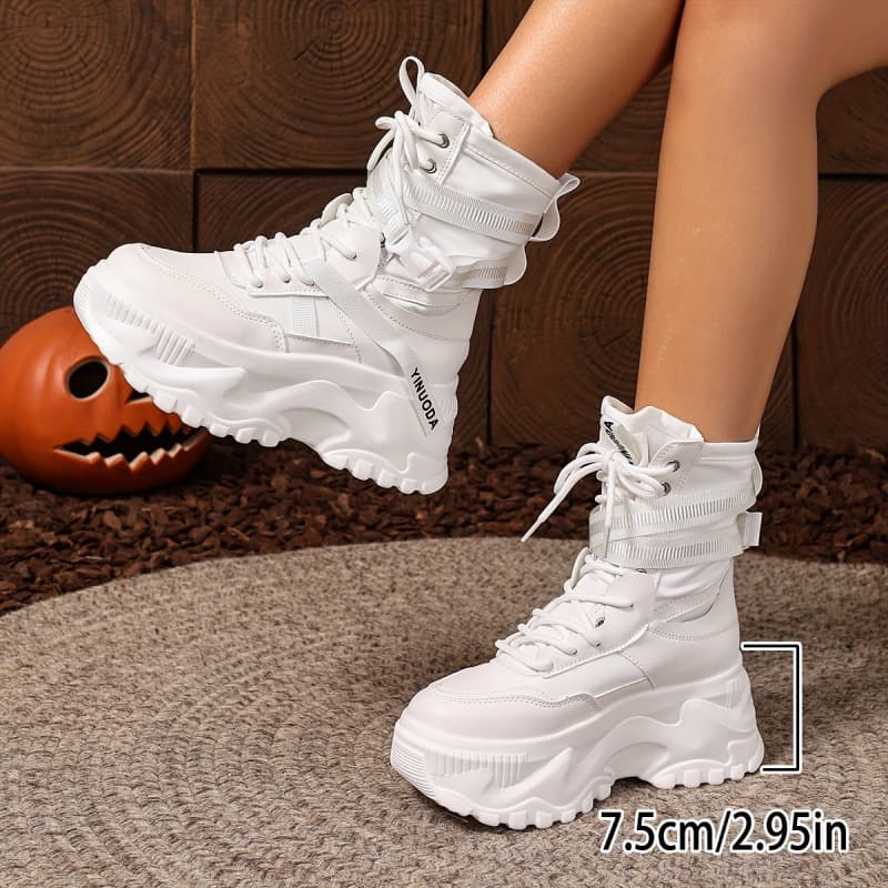 D 28647 Thick Sole Plus Size Martin Boots
