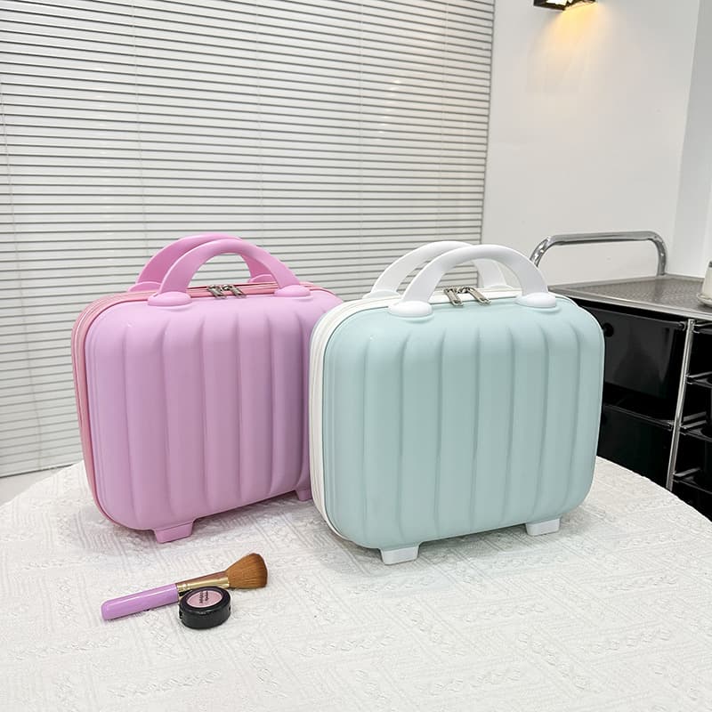 Handheld Pumpkin Cosmetic Case 14-inch PP Luggage Solid Color Cute Wedding Storage Mini Portable Travel Gift