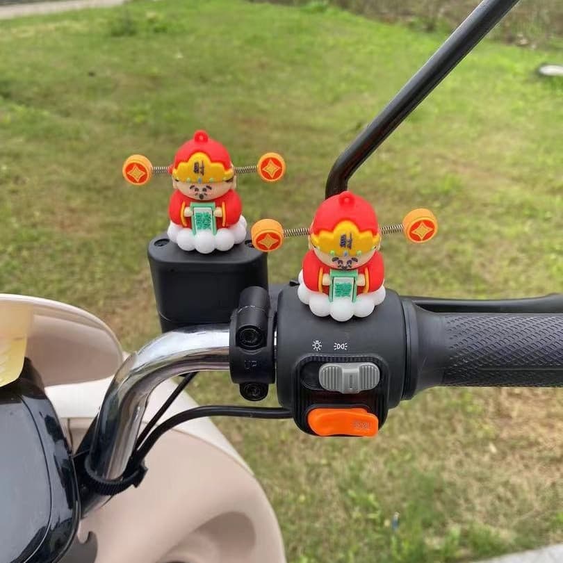 3D Fortune God Car Dashboard Decoration, Center Console Screen Ornament, Electric Vehicle Accessory