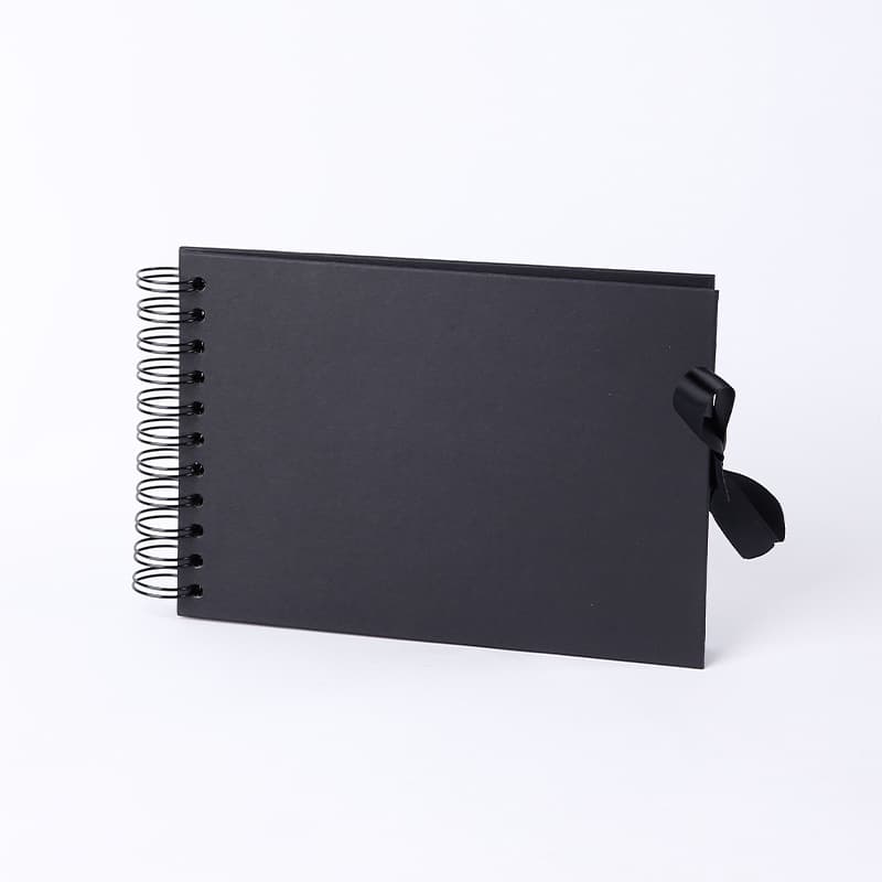 A5 Coil Photo Album DIY Scrapbook Bow Handmade Album Vintage Kraft Paper Photo Book
