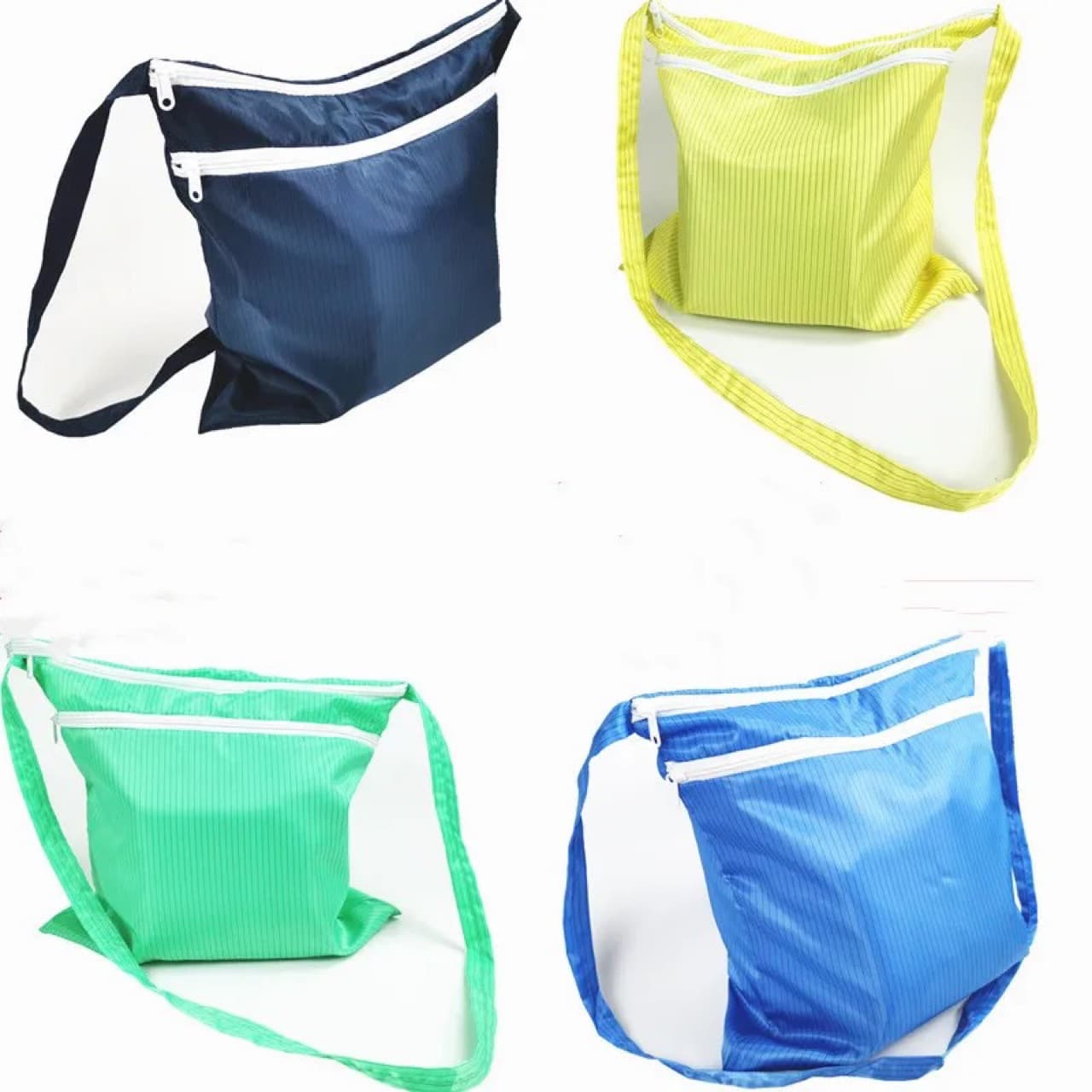 ESD dust-free cleanroom lab anti-static garment backpacks, dust-free suit backpacks, double-layer zipper, dual-pocket crossbody bags