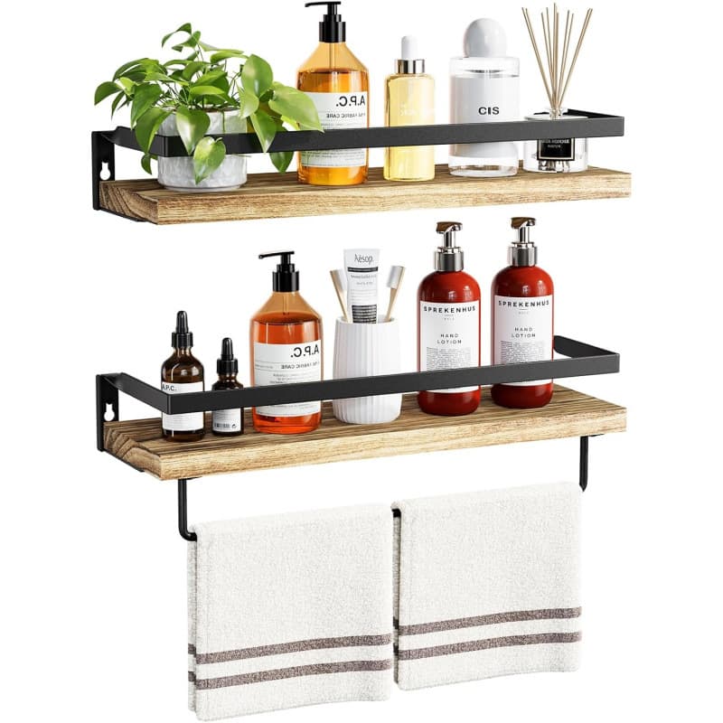 Two-Tier Solid Wood Shelf