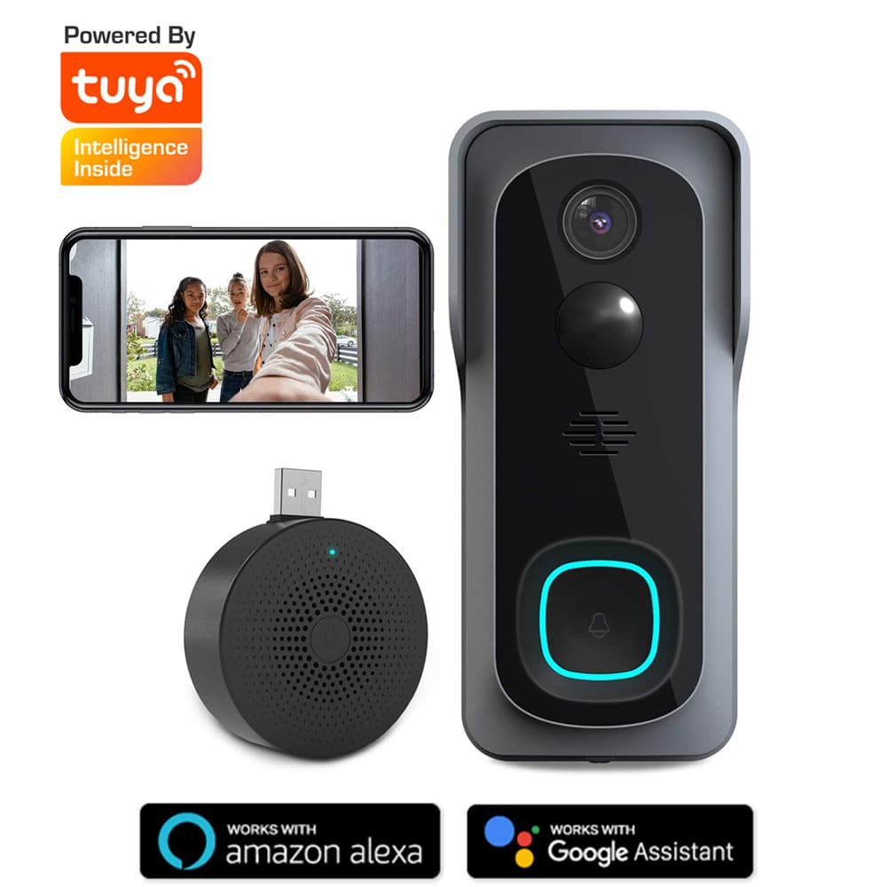 Cross-Border Exclusive Supply of Wireless Wifi Smart Doorbell Camera Tuya Smart Smart Video Intercom Doorbell