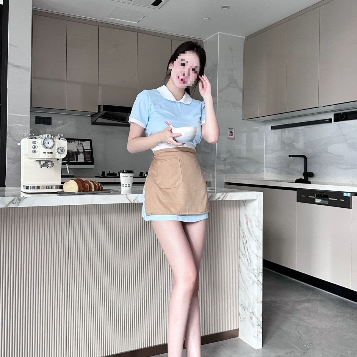 (Ready Stock Fast Shipping) Holiland Workwear Holiland Workwear Set Holiland Uniform Slimming Hot Girl Short Skirt