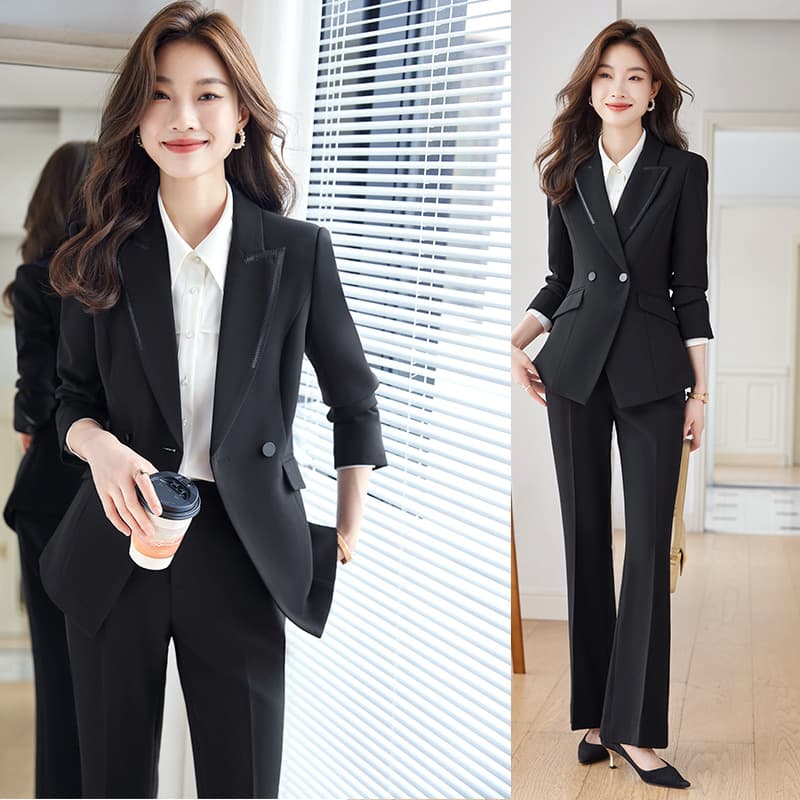 Black suit suit for women spring and autumn 2023 new temperament commuting professional wear formal casual suit work clothes