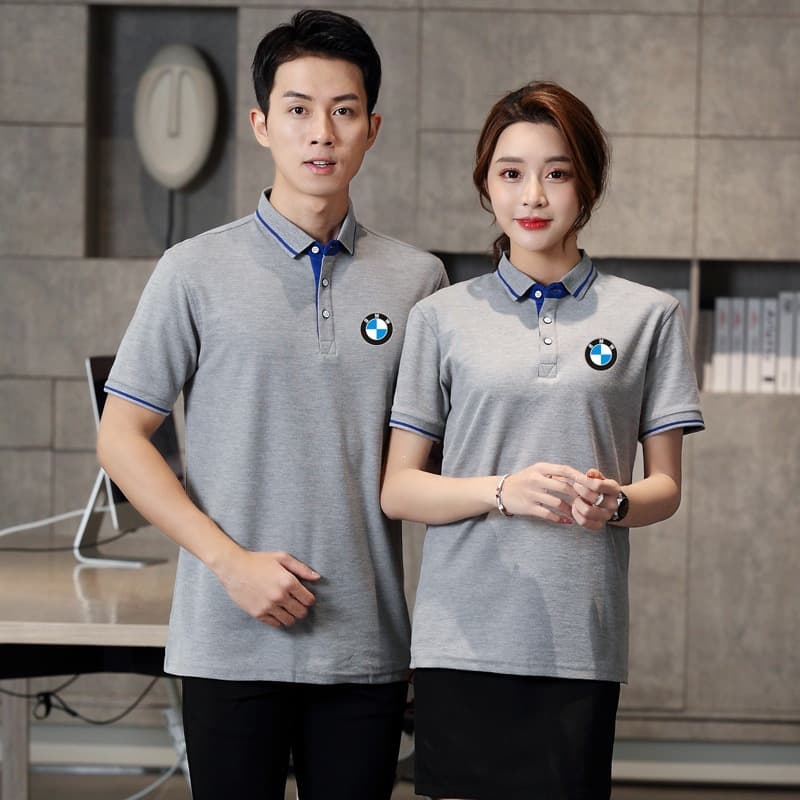 Summer Short Sleeve 4S Store Work Uniform T-Shirt for Audi Mercedes Auto Repair Mechanics Car Wash Detailing