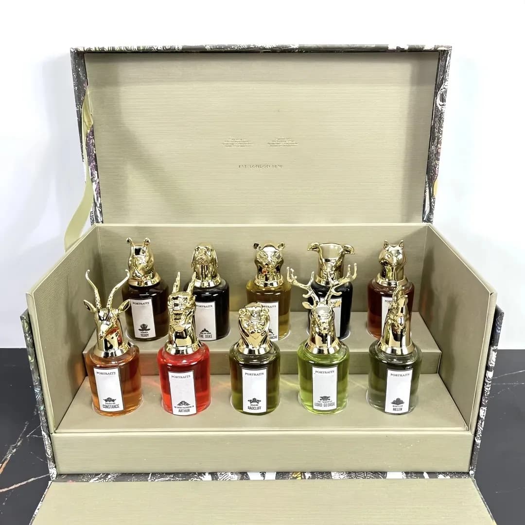 Cross-border Trade Q-version Perfume Gift Box Animal Head Ten-Piece Set Full Range High Appearance Light Luxury Bestseller Perfume Set