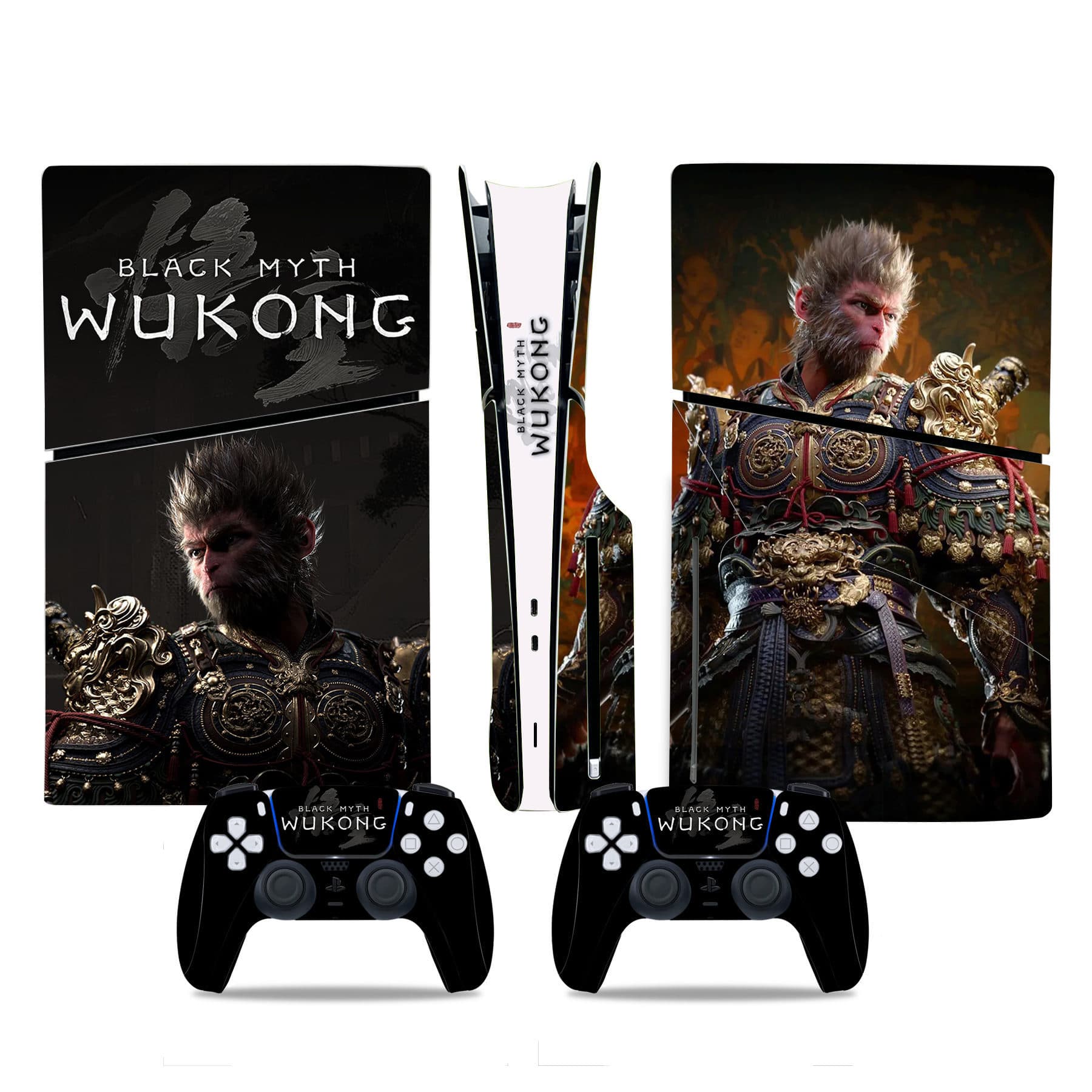 PS5 Slim Full Body Sticker Black Myth Wukong Protective Skin for Console and Controller