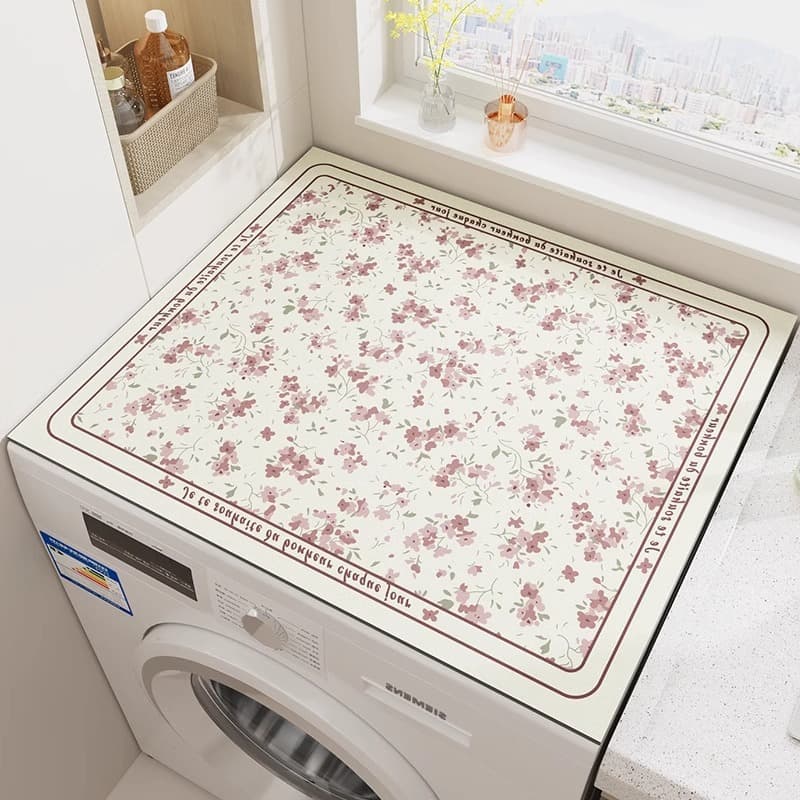 Diatom mud light luxury universal washing machine cover pad refrigerator dust cover cover bedside table cover absorbent anti-slip pad