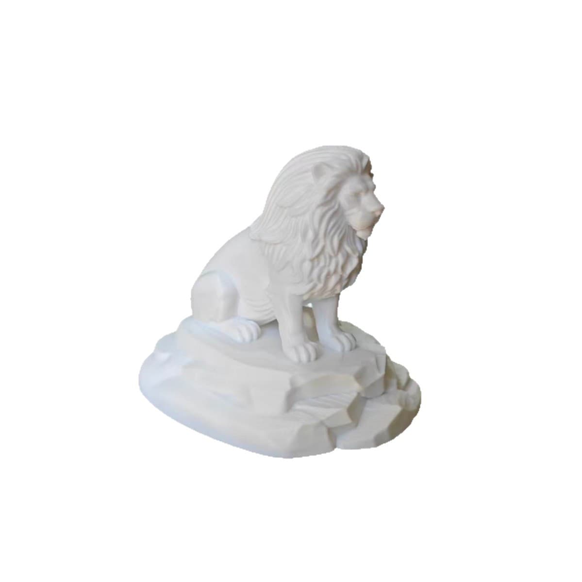 Minimalist 3D Printed Rock Throne Lion Figurine Home Office Desk Decoration Ornament Factory Wholesale