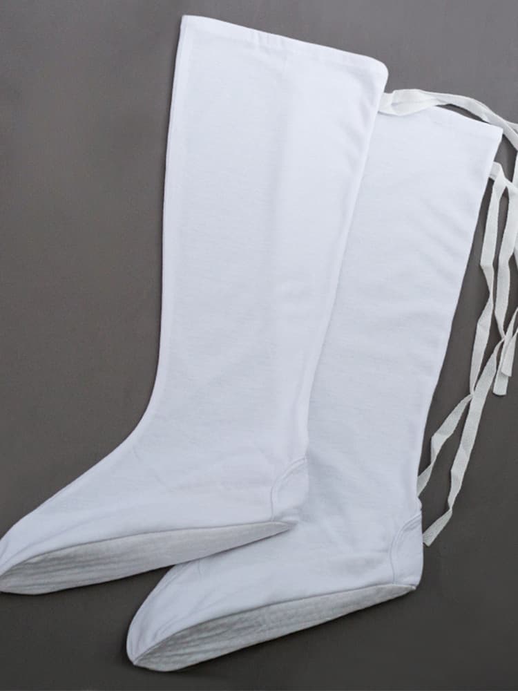 Wudang Taoist socks, pure cotton cloud socks, all-season ancient costume long socks, white Hanfu leggings, Taoist ancient socks
