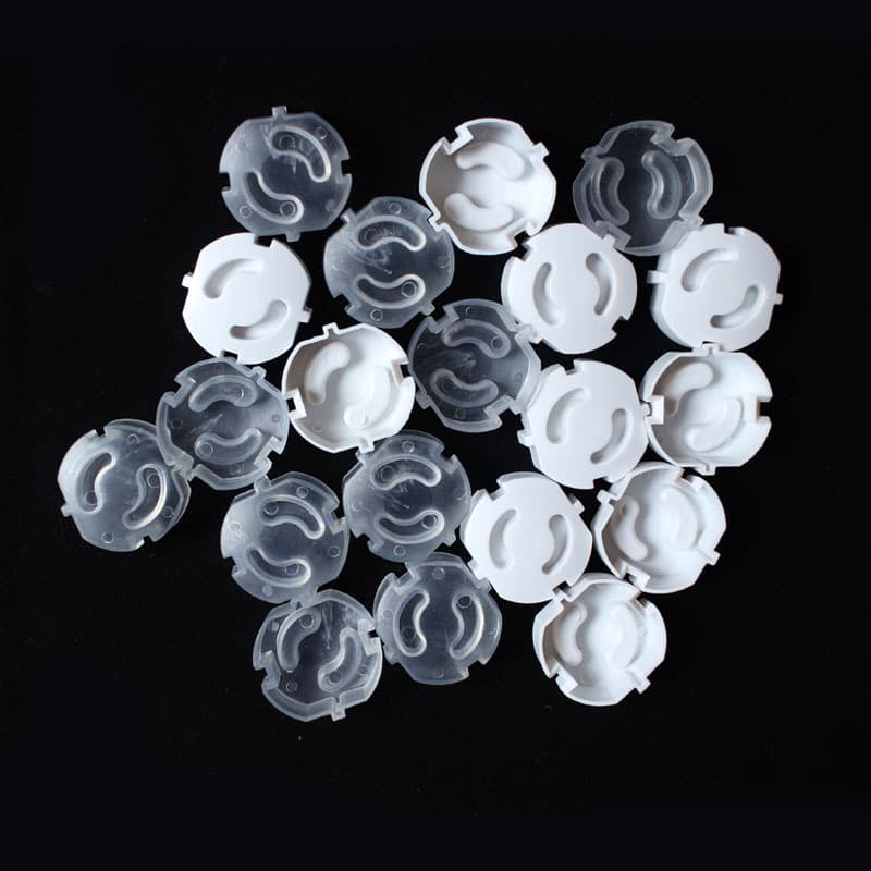 EU Standard Shockproof Socket Covers, European-style Baby Outlet Protectors for Infant Safety