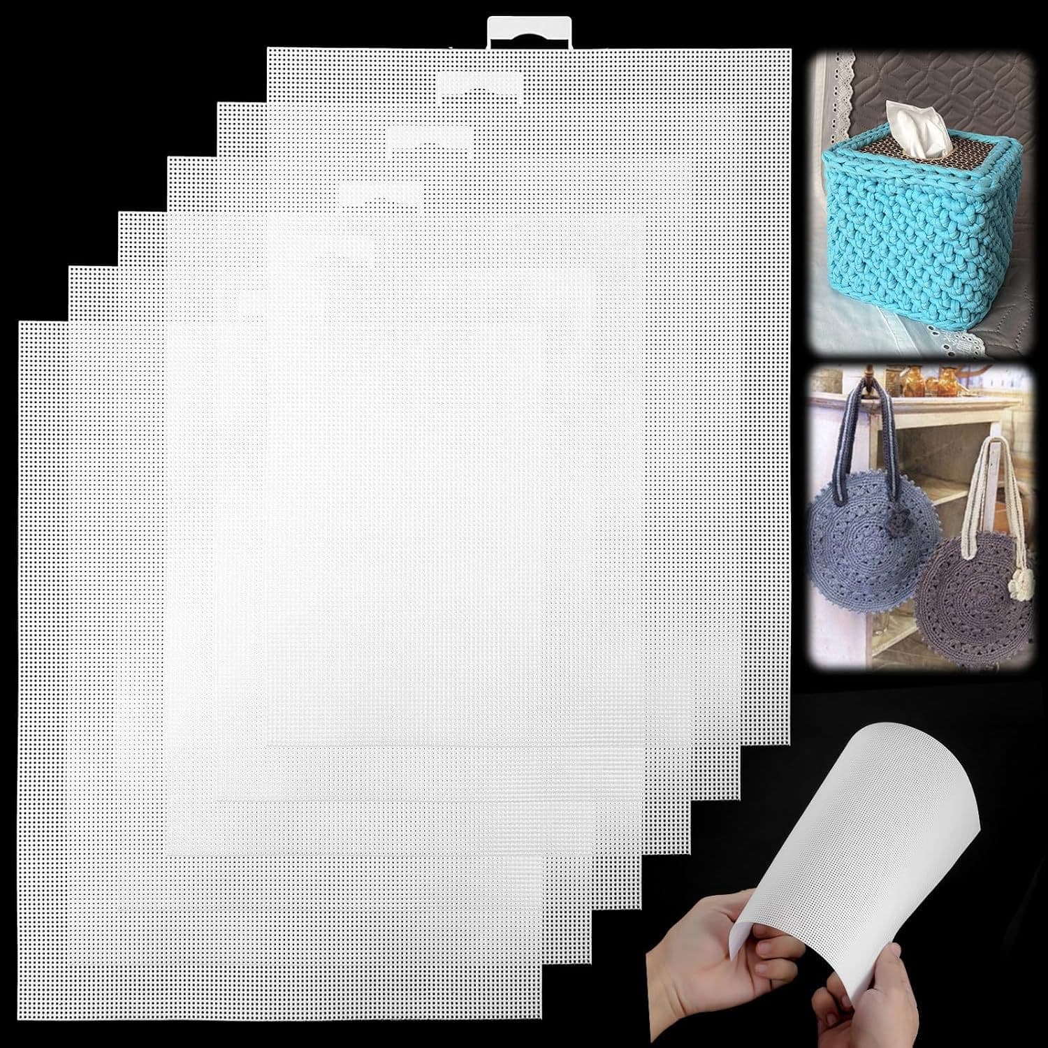 Plastic Canvas 14TC Plastic Mesh Fabric Plastic Cross Stitch Canvas, Embroidery Eye Net Hand Knitting Accessories