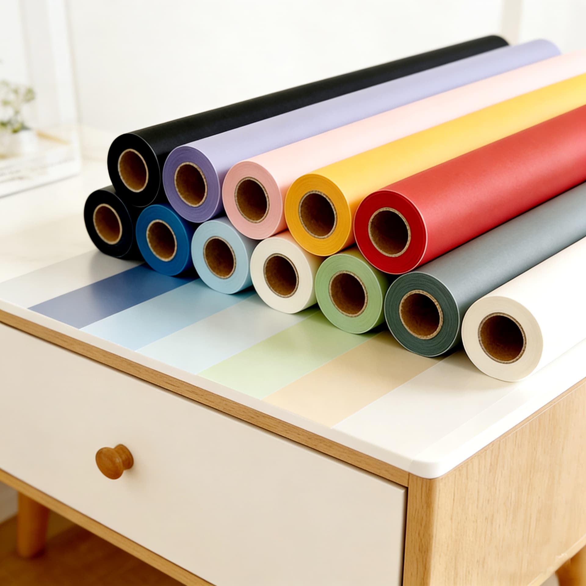 Thickened Kindergarten Matte Wallpaper Self-Adhesive Waterproof Moisture-Proof Wall Instant Sticker Self-Adhesive Sticker Bedroom Wall Sticker