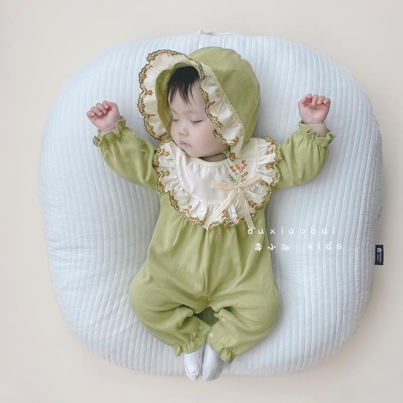 Baby clothes, spring and autumn jumpsuits for baby girls, super cute princess robes, newborn full moon 100-day outing clothes