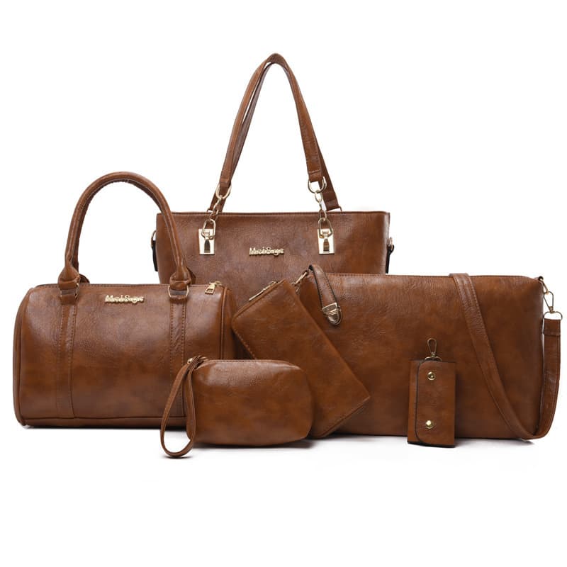 Cross-border Foreign Trade Women's Bag 2026 New Cross-border Trend Six-piece Set Mother-and-child Bag Handbag Shoulder Bag Large Capacity Crossbody Bag