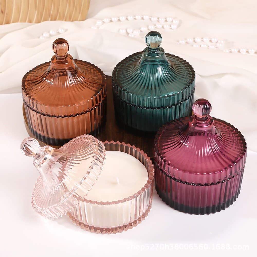 Valentine's Day Vertical Candle Holder Home Romantic Candlelight Dinner Aromatherapy Color Candle Cup Qixi Festival Gifts