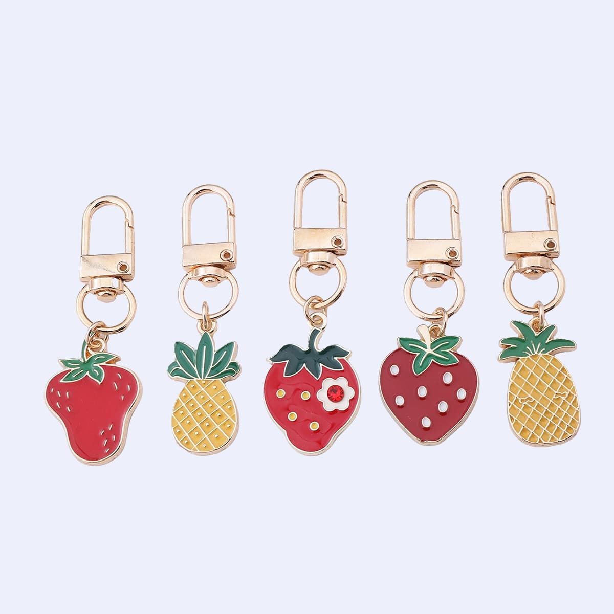 New Cross-Border Strawberry Keychain Pendant Summer Fruit Women's Bag Charm Decoration Gift