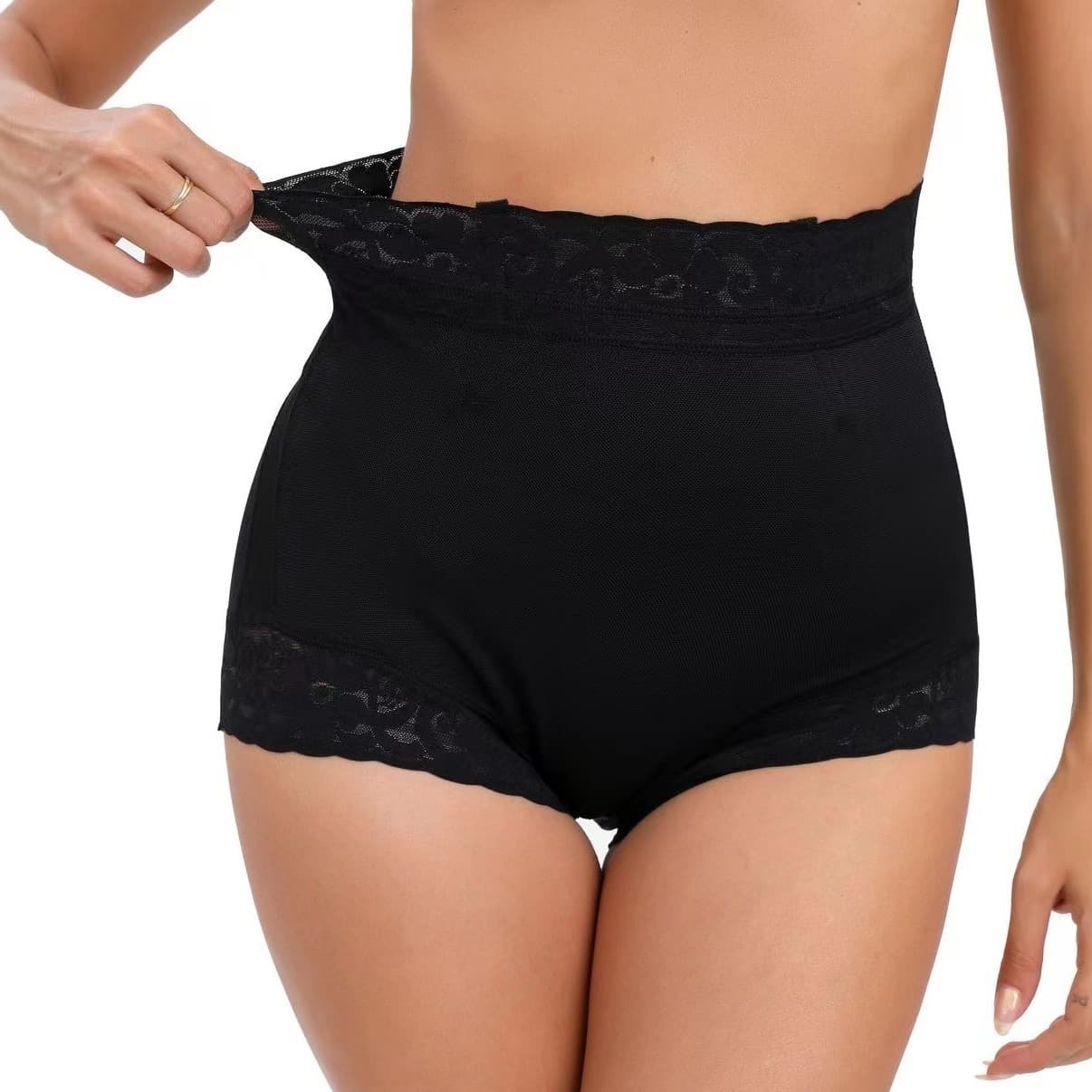 New European and American Plus Size Butt Shaper Tummy Control Panty Body Shaping Mid-Waist Boyshort Waist Trainer