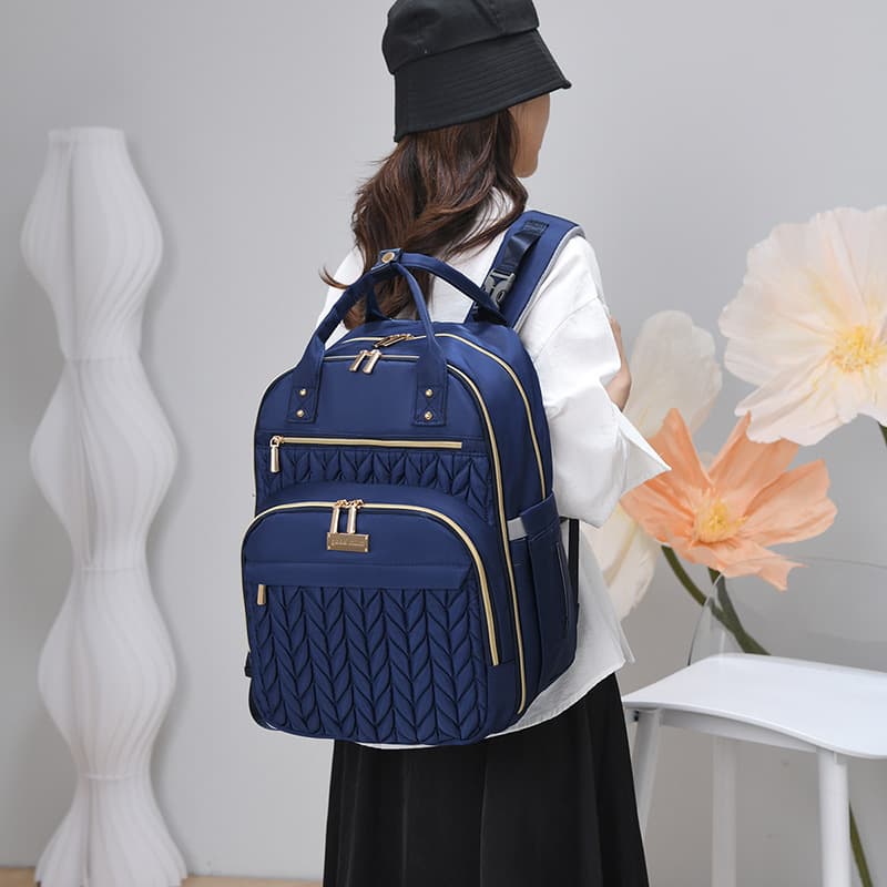 New Multifunctional Diaper Bag with Changing Pad and Insulated Compartment, Large Capacity Multi-Pocket Backpack for Moms