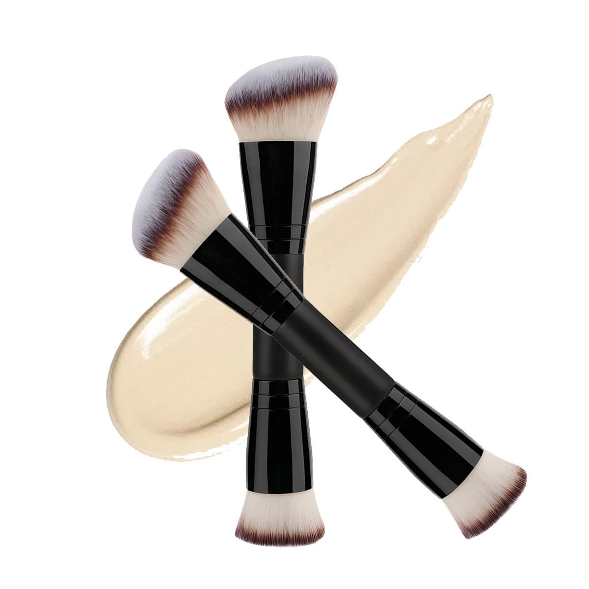 TG double-ended foundation blush brush single three-color soft-bristled beauty tool contour brush loose powder brush makeup brush cross-border